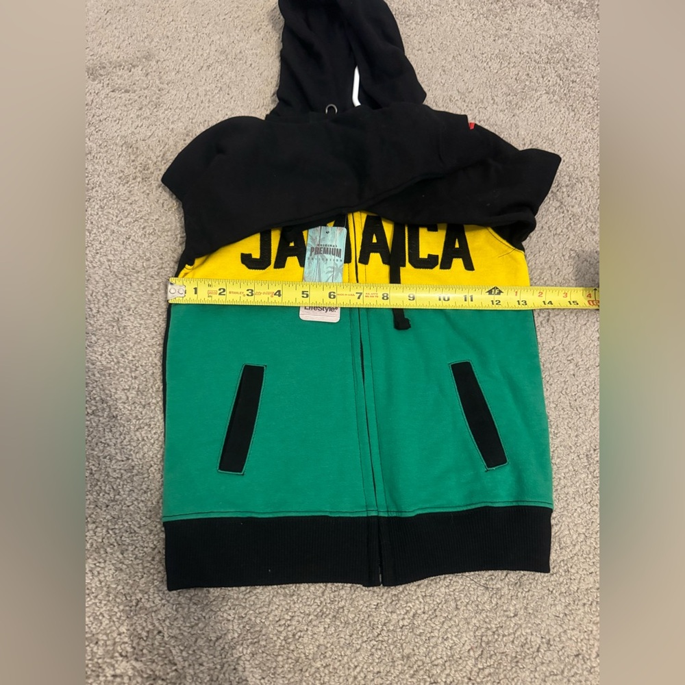 Jamaica Block Embroidered Hoodie Kids Size 6-8 - Picture 4 of 8